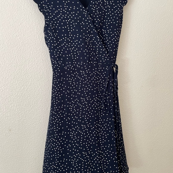41 Hawthorn Stitch Fix wrap dress navy polka dot - Picture 3 of 4